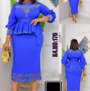 Two piece Royal blue skirt set